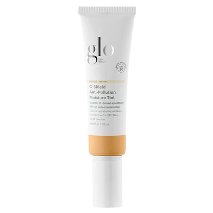 Glo Skin Beauty C-Shield Anti-Pollution Moisture Tint SPF 30, 5W-Medium – Tinted Moisturizer with SPF, Lightweight Tinted Sunscreen for Face, Vitamin C & Squalane, Dewy Sheer Coverage, All Skin Types