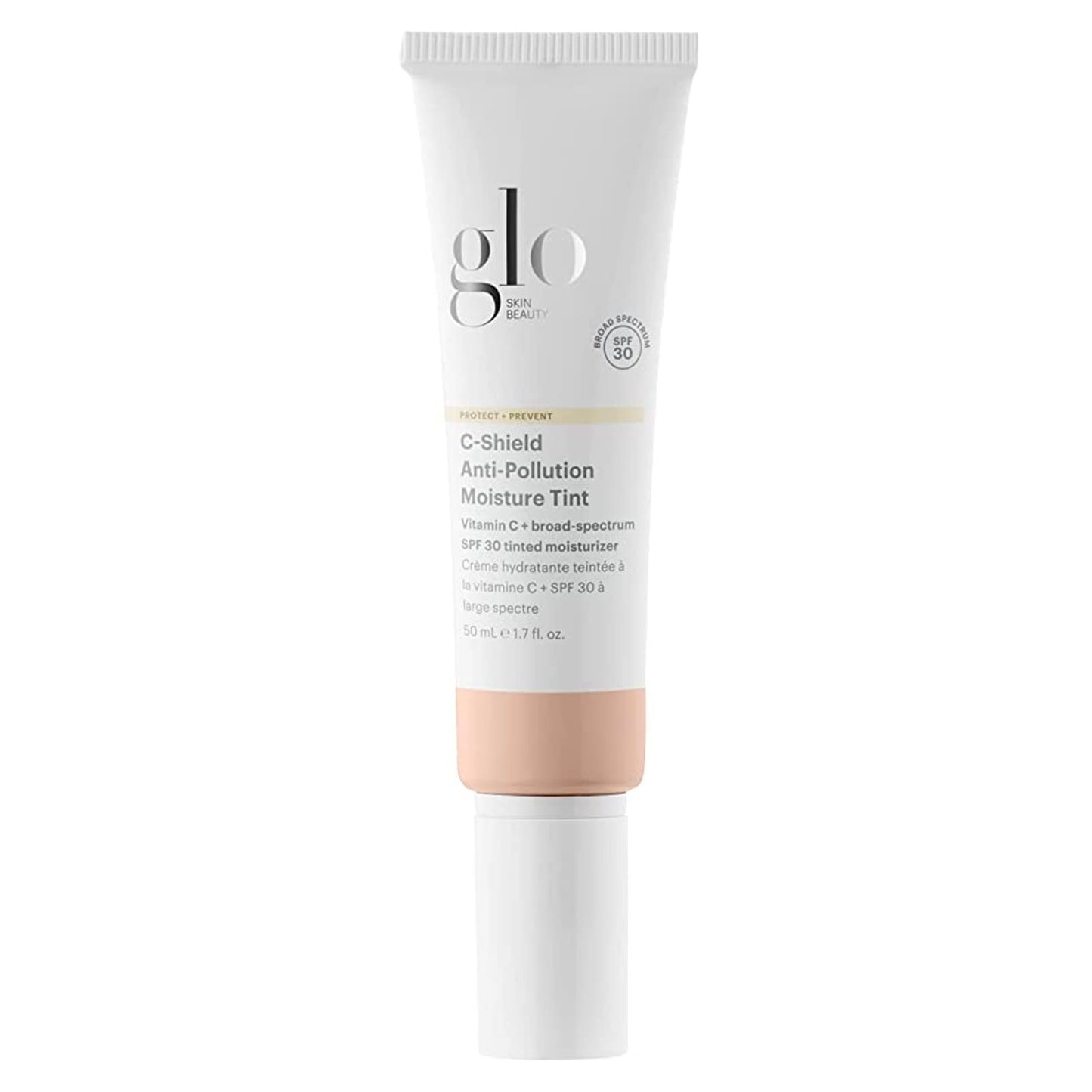Glo Skin Beauty C-Shield Anti-Pollution Moisture Tint SPF 30, 5W-Medium – Tinted Moisturizer with SPF, Lightweight Tinted Sunscreen for Face, Vitamin C & Squalane, Dewy Sheer Coverage, All Skin Types