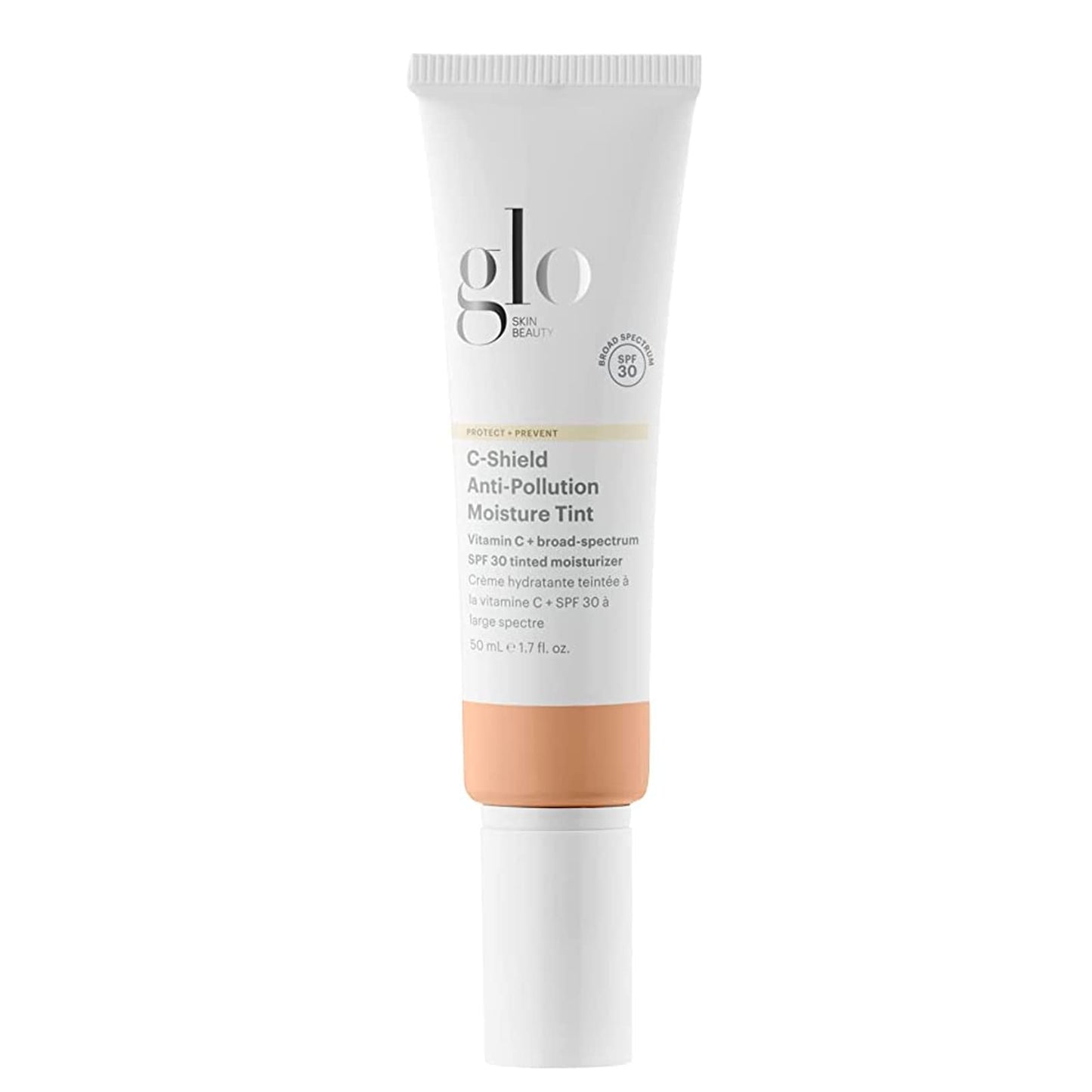 Glo Skin Beauty C-Shield Anti-Pollution Moisture Tint SPF 30, 5W-Medium – Tinted Moisturizer with SPF, Lightweight Tinted Sunscreen for Face, Vitamin C & Squalane, Dewy Sheer Coverage, All Skin Types