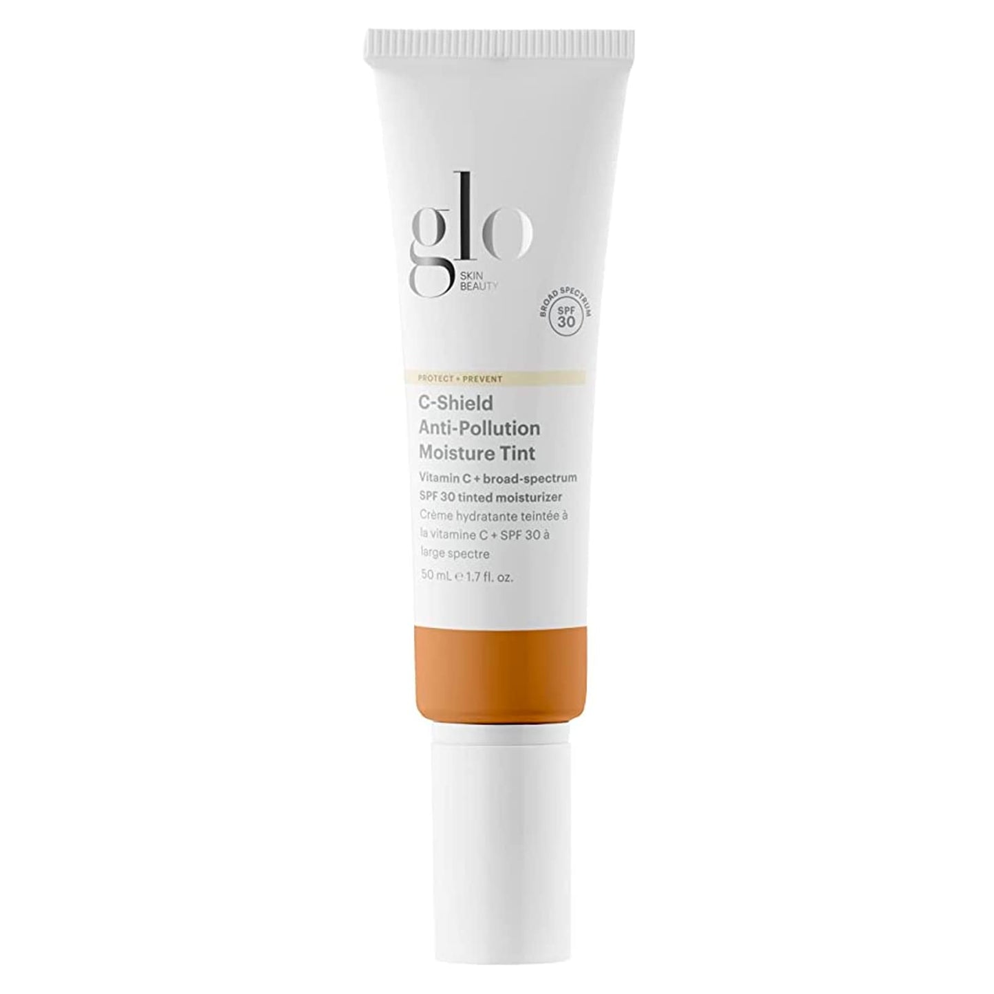 Glo Skin Beauty C-Shield Anti-Pollution Moisture Tint SPF 30, 5W-Medium – Tinted Moisturizer with SPF, Lightweight Tinted Sunscreen for Face, Vitamin C & Squalane, Dewy Sheer Coverage, All Skin Types