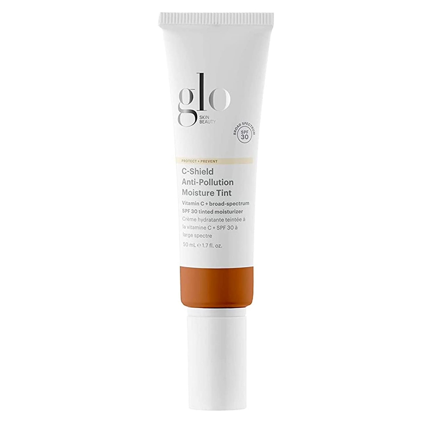 Glo Skin Beauty C-Shield Anti-Pollution Moisture Tint SPF 30, 5W-Medium – Tinted Moisturizer with SPF, Lightweight Tinted Sunscreen for Face, Vitamin C & Squalane, Dewy Sheer Coverage, All Skin Types