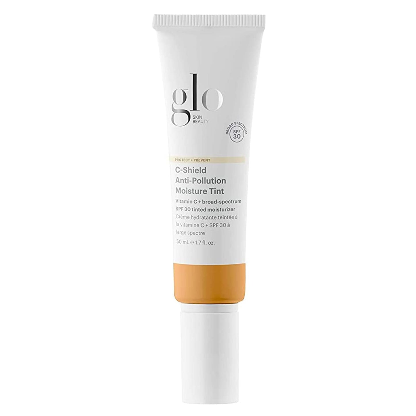 Glo Skin Beauty C-Shield Anti-Pollution Moisture Tint SPF 30, 5W-Medium – Tinted Moisturizer with SPF, Lightweight Tinted Sunscreen for Face, Vitamin C & Squalane, Dewy Sheer Coverage, All Skin Types
