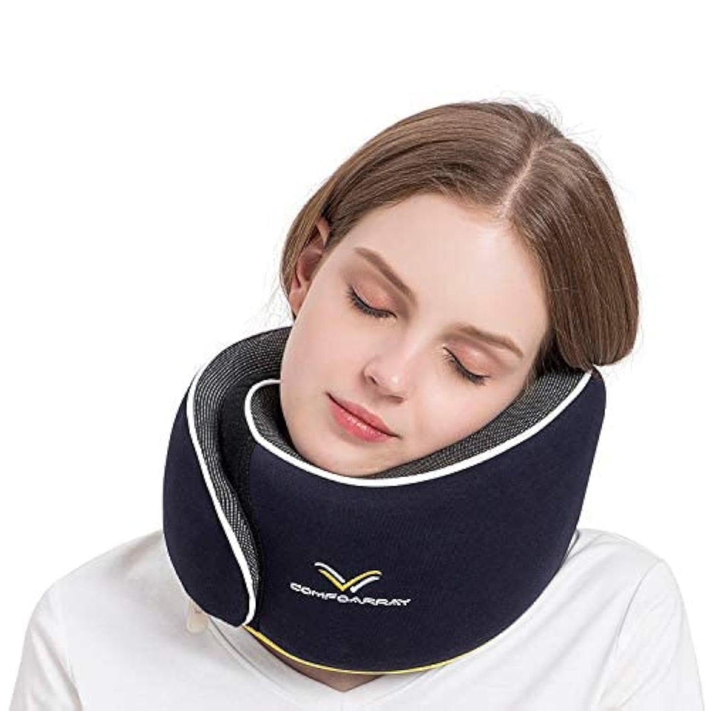 Glowa Travel Pillow, Neck Pillow for Airplane and Car. Upgrade in 2025,Wider Adjustable Range. Enhanced Front Support Effect.Cervical Pillow Function。(Black)…