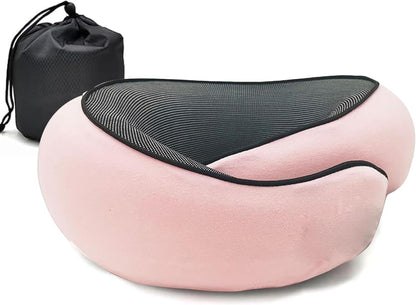 RURING Travel Pillows for Airplanes, Travel Neck Pillow Travel Pillow, Neck Pillow Airplane Memory Foam 360 Degree Support Stowable Pillows for Airplanes Offices and Cars (Dark Gray)
