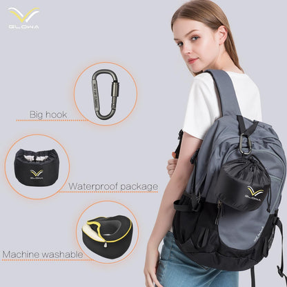 Glowa Travel Pillow, Neck Pillow for Airplane and Car. Upgrade in 2025,Wider Adjustable Range. Enhanced Front Support Effect.Cervical Pillow Function。(Black)…