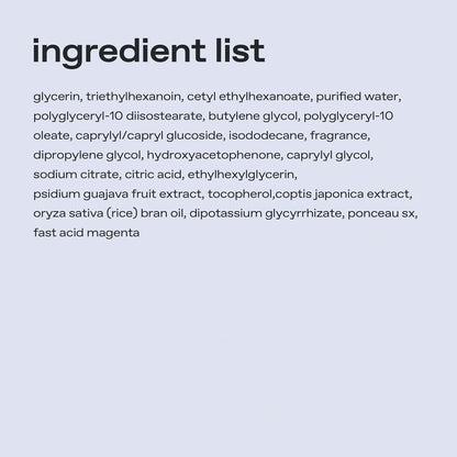 glow guava facial cleanser | oil‑gel hybrid all‑in‑one cleanser | hypoallergenic | deep cleanse with guava extract & botanical oils | lightweight micellar texture for smooth skin | 6.4 fl oz