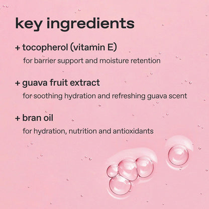 glow guava facial cleanser | oil‑gel hybrid all‑in‑one cleanser | hypoallergenic | deep cleanse with guava extract & botanical oils | lightweight micellar texture for smooth skin | 6.4 fl oz